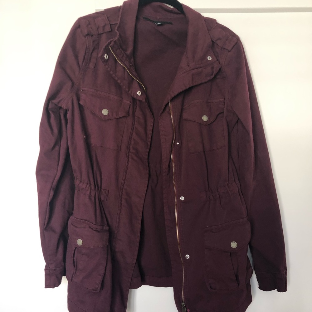 Maroon utility jacket size small